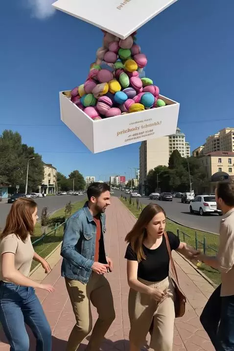 AI Video from prompt: A realistic daytime city street scene with a cle