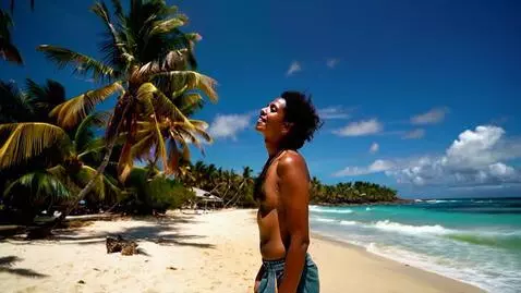 AI Video from prompt: Jamaican on a warm beach sunny day