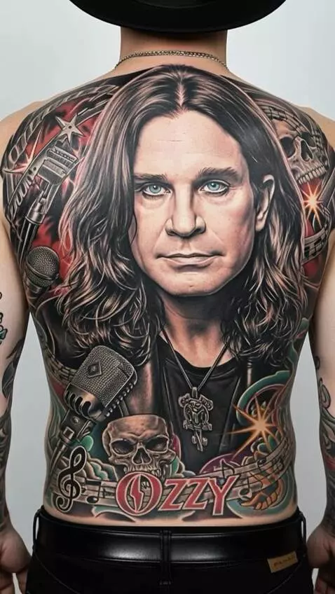 AI Video from prompt: Man in the tattoo waves goodbye