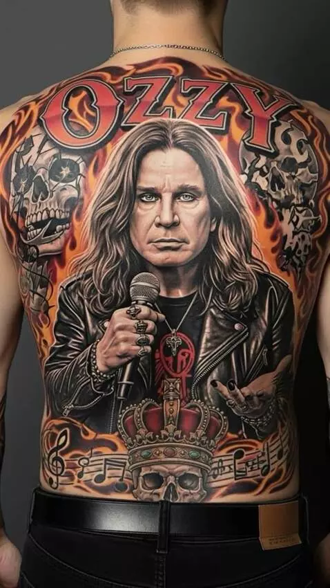 AI Video from prompt: Ozzy drops the mic a waves goodbye