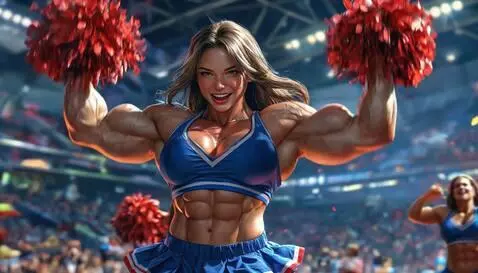 AI Video from prompt: Bodybuilder Cheerleaders Performance,, define mu