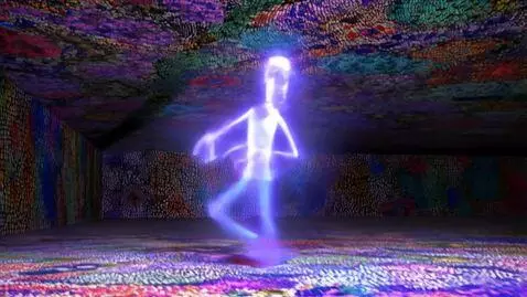 AI Video from prompt: Weirdcore: Horror movie Astroprojected Human hig