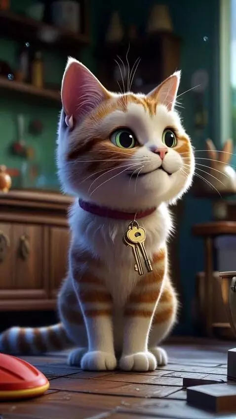 AI Video from prompt: In an old attic lived a curious kitten named Tic
