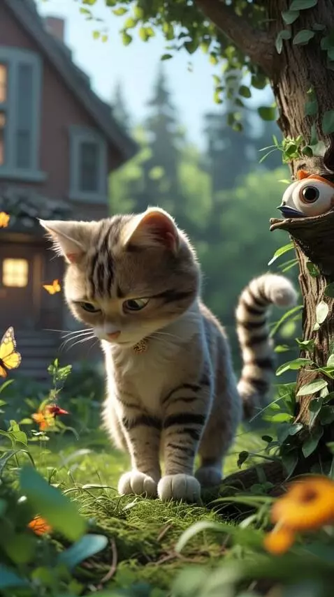 AI Video from prompt: In a quiet neighborhood lived a peculiar cat nam