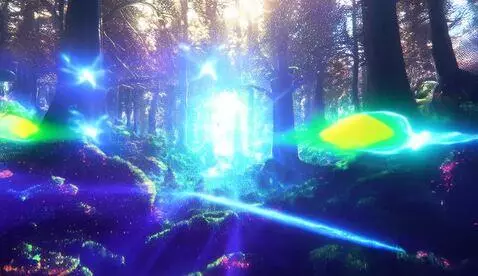 AI Video from prompt: **"Crystal Forest of Light"**  
*Prompt:* "A mag