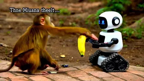 AI Video from prompt: “One day in Critterland…
A monkey found a robot’