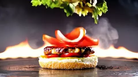AI Video from prompt: A high-energy, mouth-watering cinematic advertis