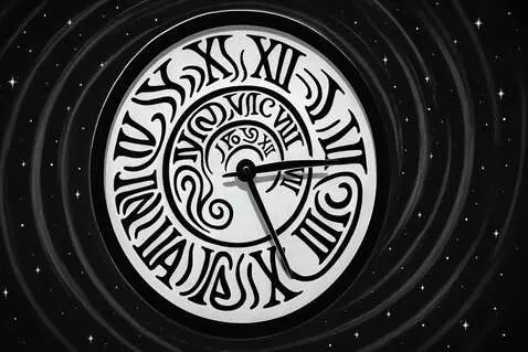 AI Video from prompt: Cosmic clock moving