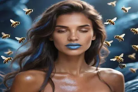 AI Video from prompt: Make her catch a bee on her palm and smile