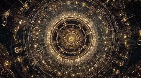 AI Video from prompt: Sacred geometry mandala with layered rotating el