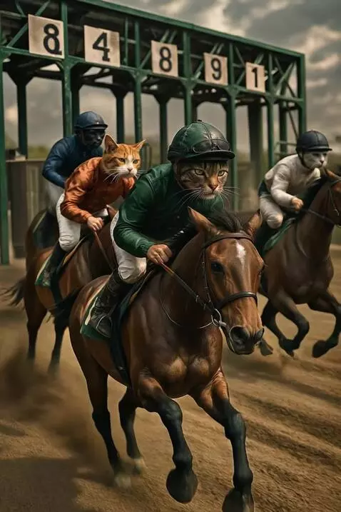 AI Video from prompt: Cabalgan a gran velocidad,adrenalina,vertigo,cin