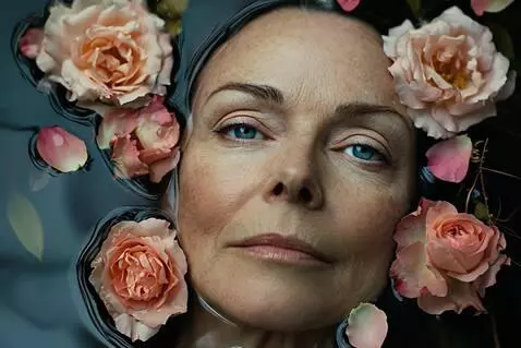 AI Video from prompt: A close-up of a 50-year-old woman lying peaceful