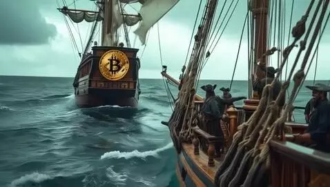 AI Video from prompt: Pirates at sea stealing Bitcoin from hedgefunds