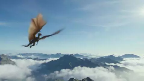 AI Video from prompt: Dragon flying