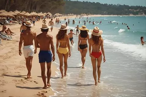 AI Video from prompt: The three women walking with a strut and confide