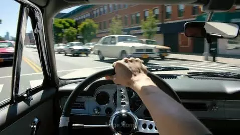 AI Video from prompt: A view through the eyes of a car driver who driv