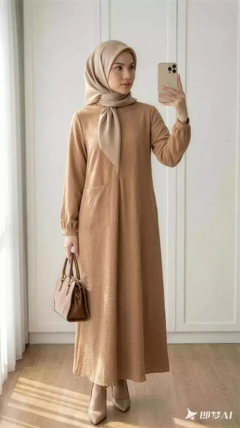 AI Video from prompt: make the women using her phone taking selfie , a