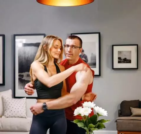 AI Video from prompt: A boy and a girl cuddle up to each other, hug, a