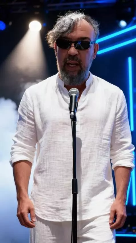 AI Video from prompt: Realistic video. A man with an exact replica of 