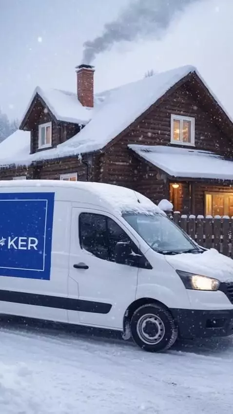 AI Video from prompt: the car drives up to the house