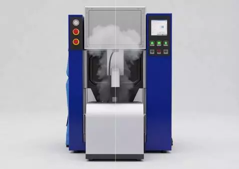 AI Video from prompt: Split-screen video showing the exact pass-throug