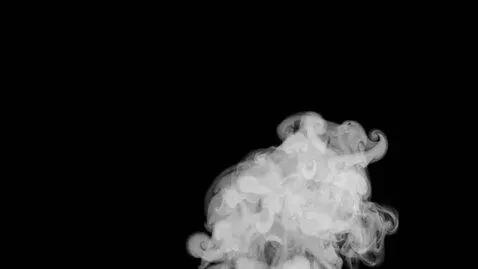 AI Video from prompt: white smoke going up on a black background
