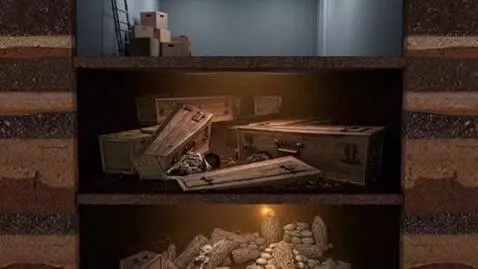 AI Video from prompt: A cinematic 3D animation, cutaway view, like an 