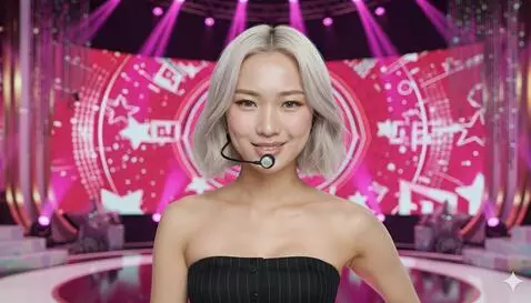 AI Video from prompt: Ending fairy pose: Sharp eye contact, confident 