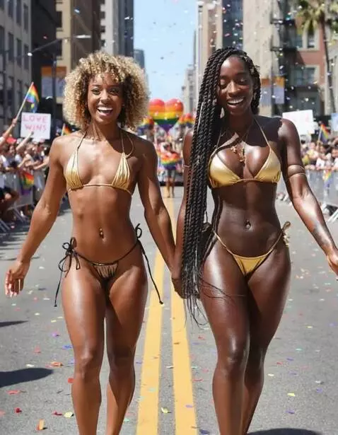 AI Video from prompt: They walk forward, laughing and jumping.