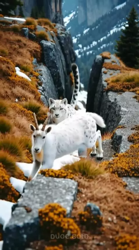 AI Video from prompt: Natural wildlife documentary footage. A mountain