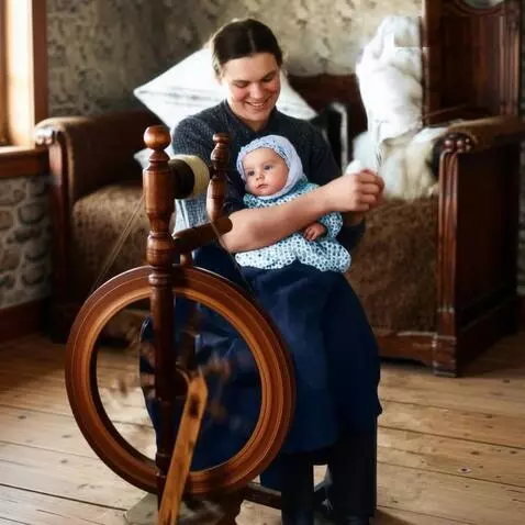 AI Video from prompt: spins and smiles