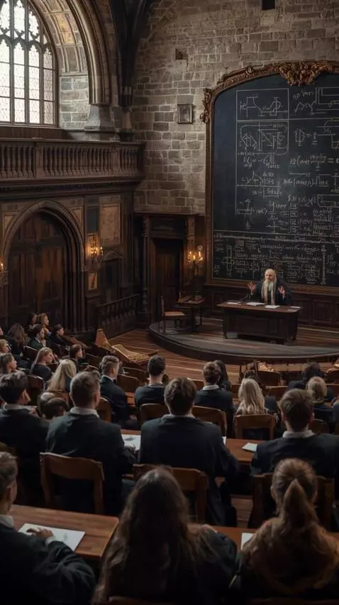 AI Video from prompt: An old magician, seated at the center of the tab