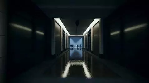 AI Video from prompt: Camera accelerates through shifting nightclub en