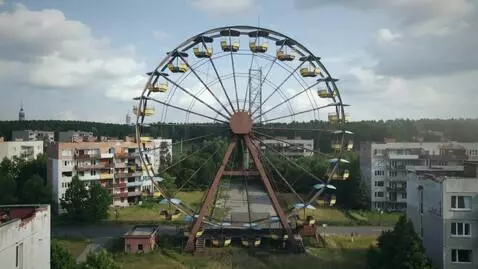 AI Video from prompt: Pripyat Ferris wheel