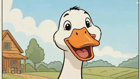 AI Video from prompt: Stay tight, close up on the duck. It is very hap