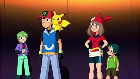 AI Video from prompt: Drew, Ash, May, and Max at the evening show at n