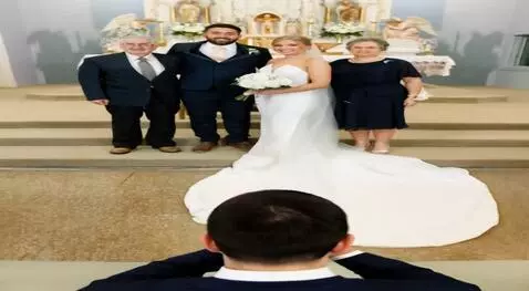 AI Video from prompt: The priest demands that an elderly woman with sh