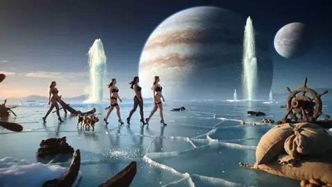 AI Video from prompt: Belarus. Jupiter’s moon Europa. Europa’s surface