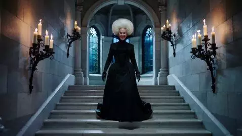 AI Video from prompt: A full-length old woman in the image of "Count D