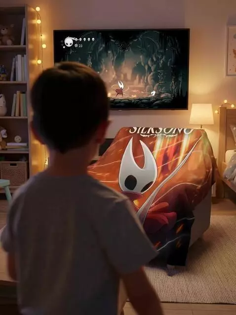 AI Video from prompt: eight-year-old boy in a plain T-shirt enters the