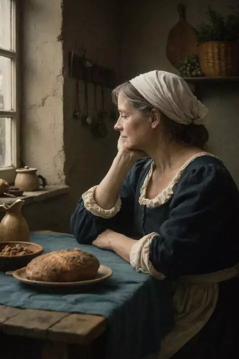 AI Video from prompt: A woman looks out the window sadly and sighs.