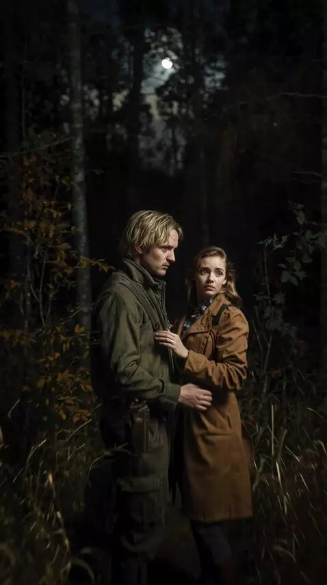 AI Video from prompt: A man says something to a woman, and she looks a