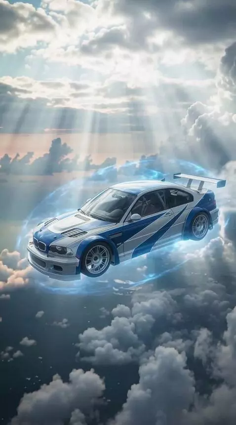 AI Video from prompt: :  Epic sunset drone video of a car. Camera star