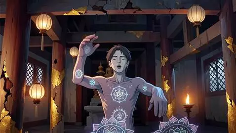 AI Video from prompt: 748cm Anime Style Buddhist Temple Weirdcore: Hor