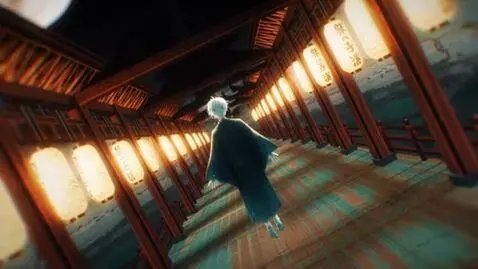 AI Video from prompt: 748cm Anime Style Buddhist Temple Weirdcore: Hor