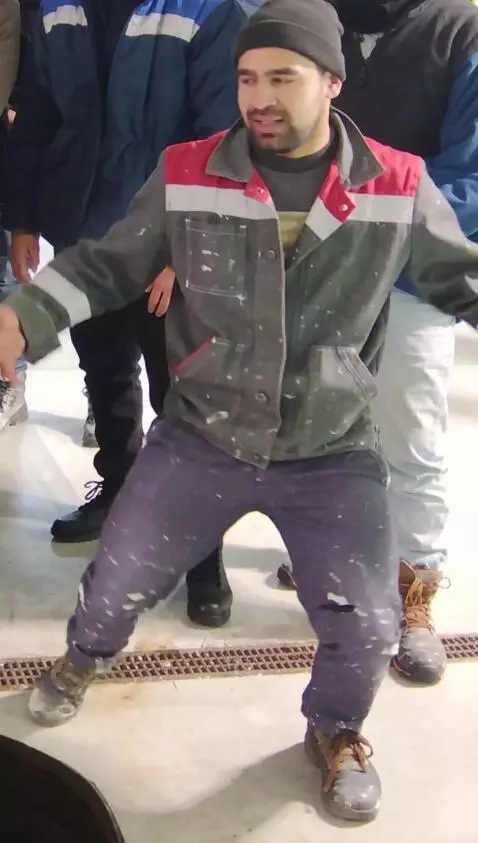 AI Video from prompt: The man in the photo is dancing like Michael Jac