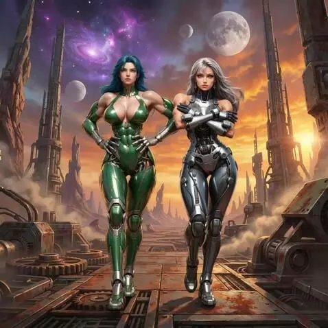 AI Video from prompt: They walk forward, the woman on the left places 