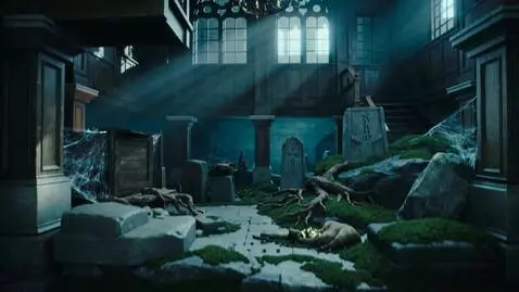 AI Video from prompt: A cinematic vertical descent through time in cro