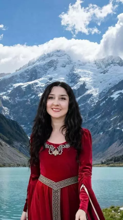 AI Video from prompt: Realistic video. High quality. A woman with an e