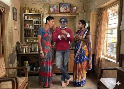 AI Video from prompt: make these 3 persons start dancing together clap